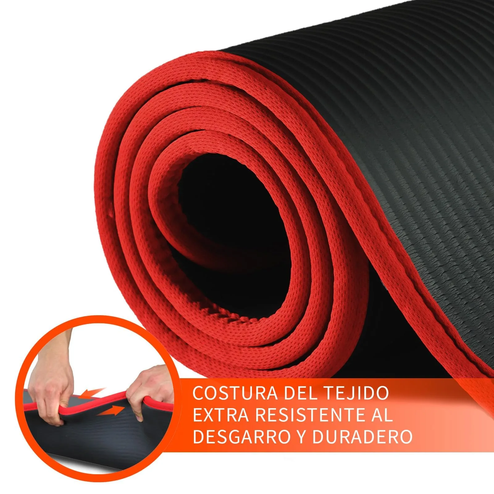 DH FitLife Esterilla Fitness NBR 183×61 cm, 10 mm para Yoga y Entrenamiento foto 2
