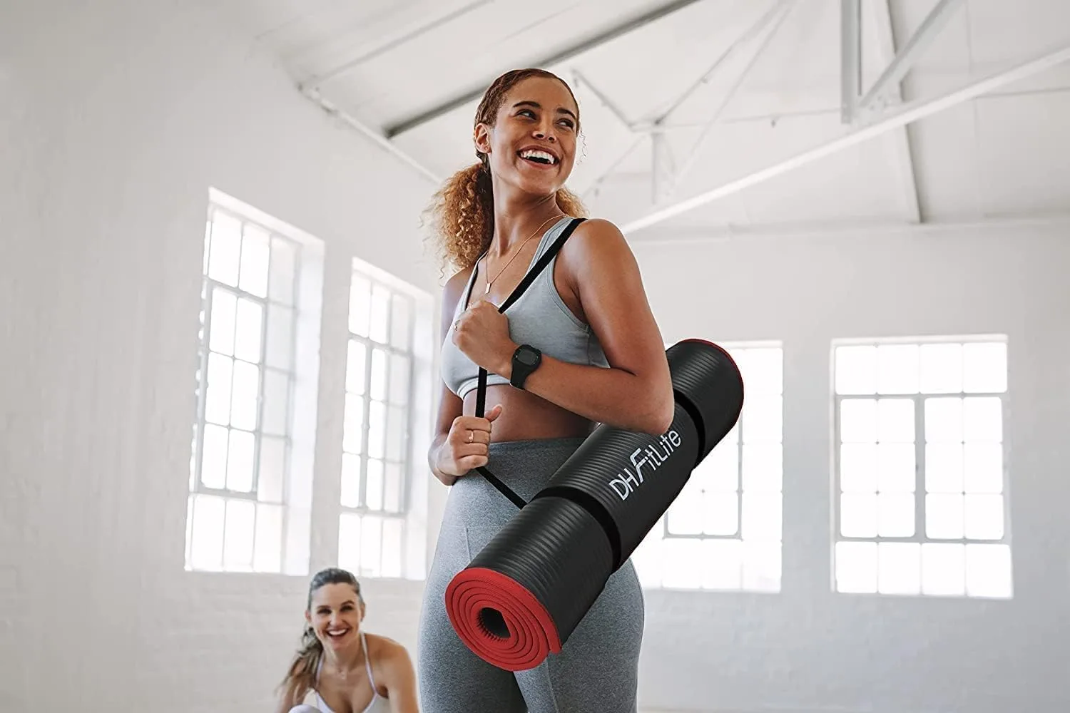 DH FitLife Esterilla Fitness NBR 183×61 cm, 10 mm para Yoga y Entrenamiento foto 4