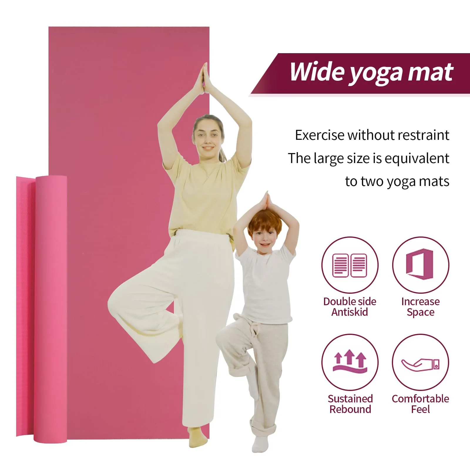 Esterilla Yoga Esterilla Pilates Antideslizante Alfombrilla de Yoga Esterilla Deporte Yoga Mat para Pilates Yoga Fitness 183x61cm foto 1