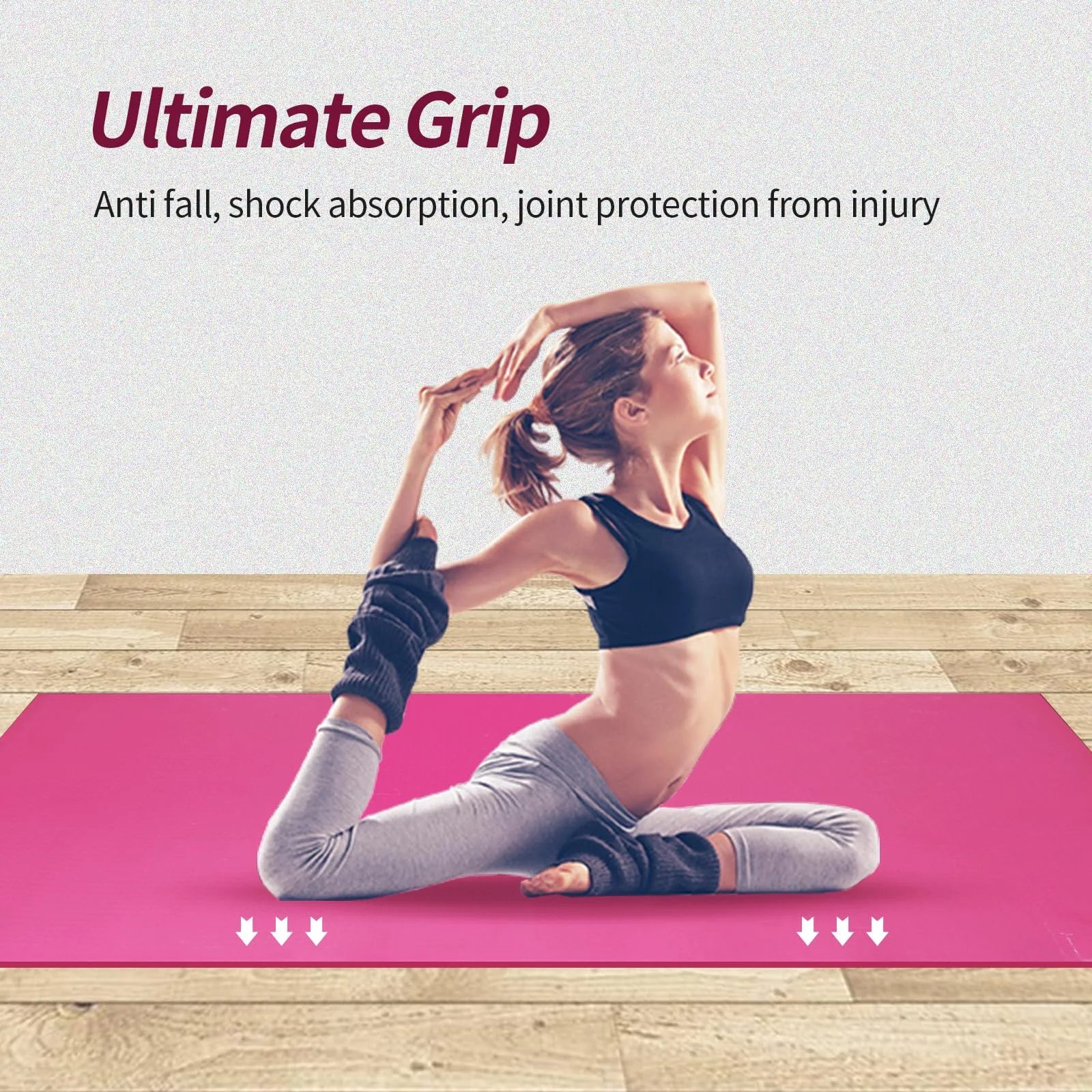 Esterilla Yoga Esterilla Pilates Antideslizante Alfombrilla de Yoga Esterilla Deporte Yoga Mat para Pilates Yoga Fitness 183x61cm foto 2