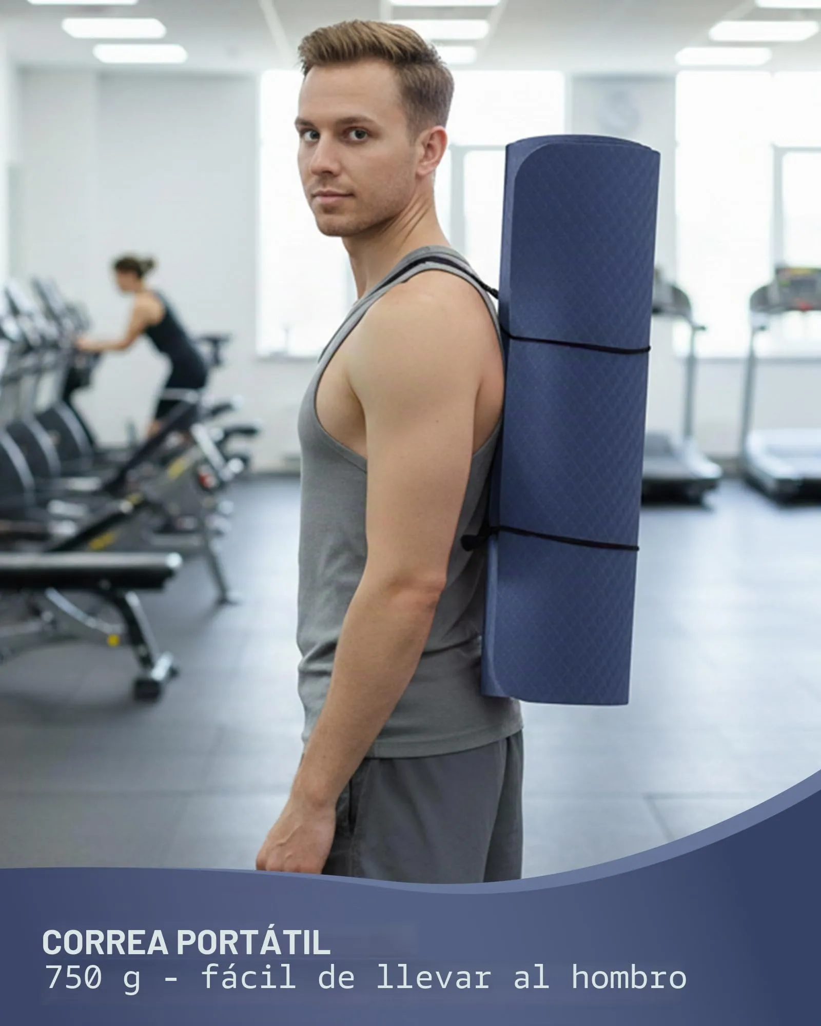 Good Nite Esterilla de yoga para gimnasia, pilates y ejercicio, antideslizante, gruesa, 6 mm, con correa de transporte, TPE, 183 x 61 x 0,6 cm foto 6