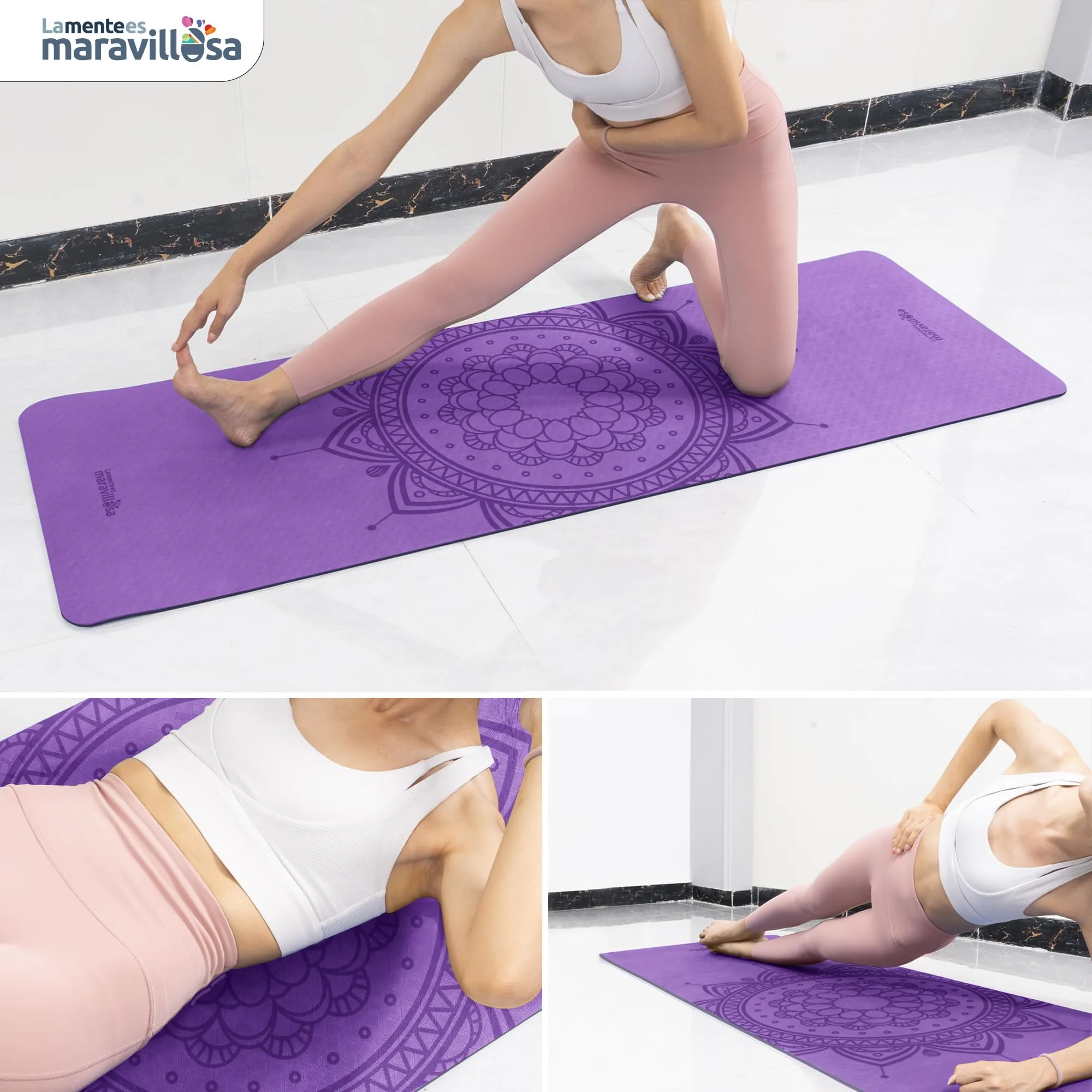 LA MENTE ES MARAVILLOSA - Esterilla de Yoga TPE, 183x61 cm foto 6