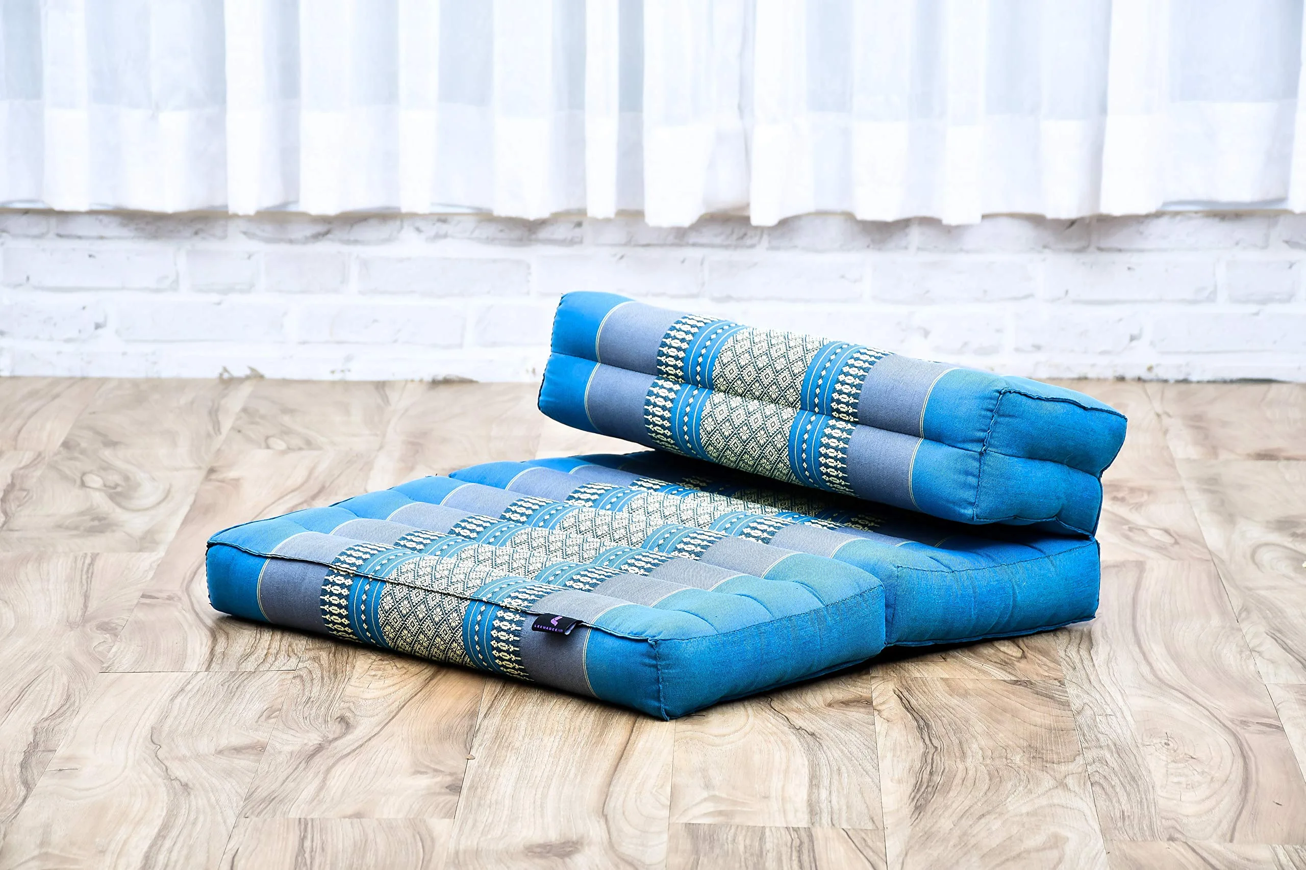 Leewadee Cojín de Meditación Plegable - Kapoc Cojín Suelo para Meditación & Relajación foto 4