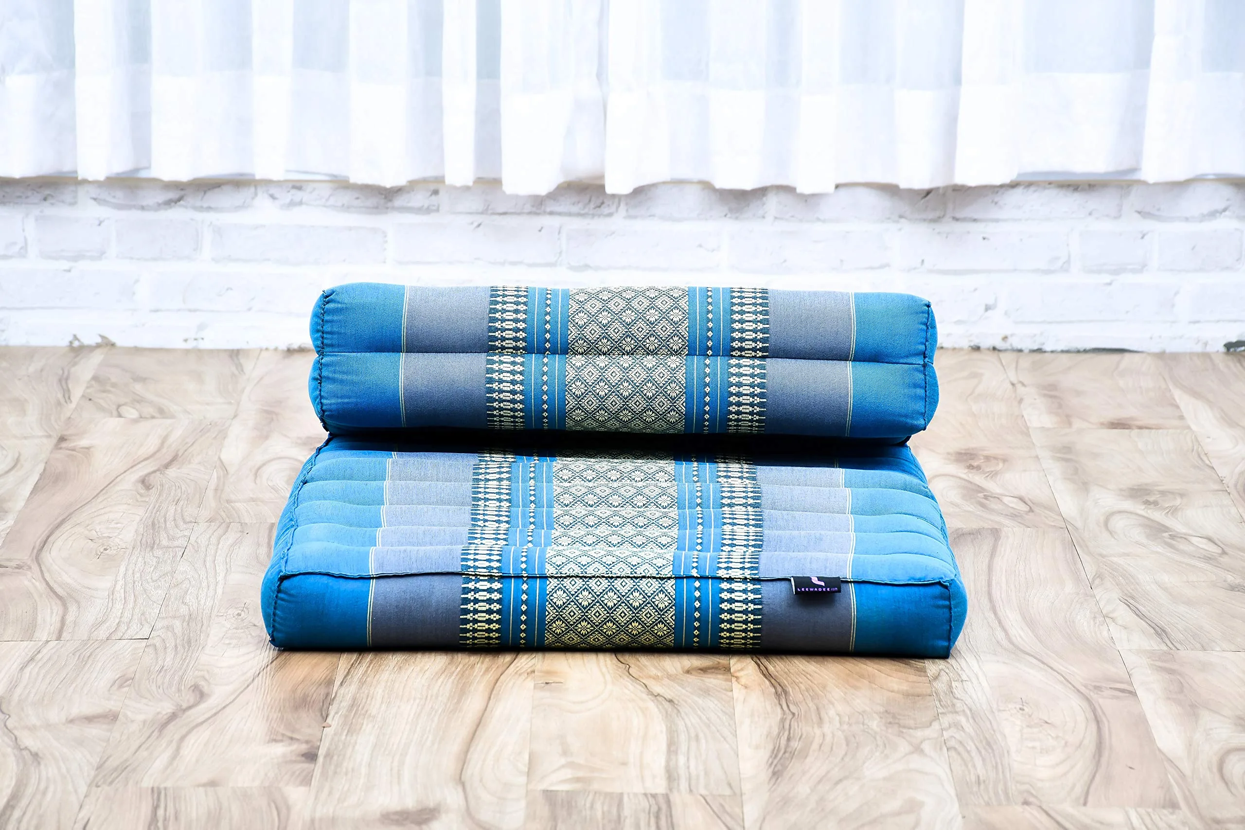 Leewadee Cojín de Meditación Plegable - Kapoc Cojín Suelo para Meditación & Relajación foto 5