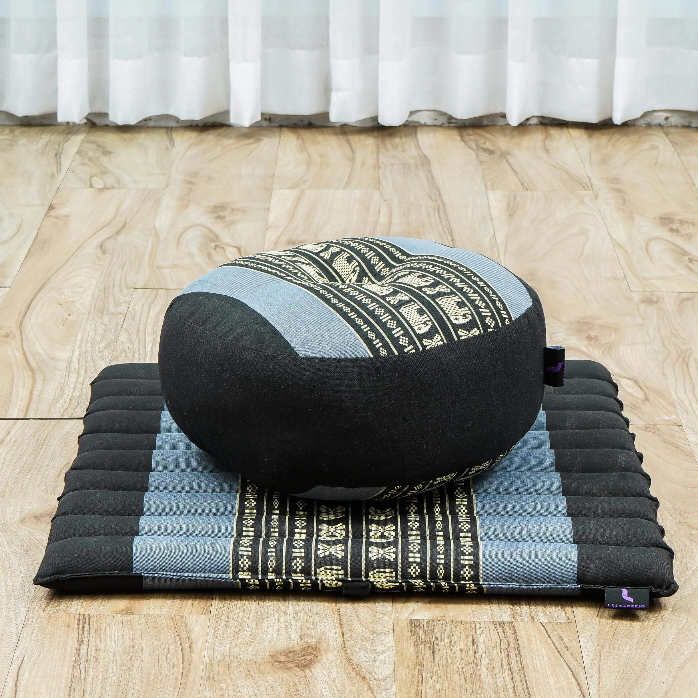 Leewadee Set Meditación Compacto Zafu & Zabuton - Pequeño Cojín Kapok Yoga Zen Zazen foto 5