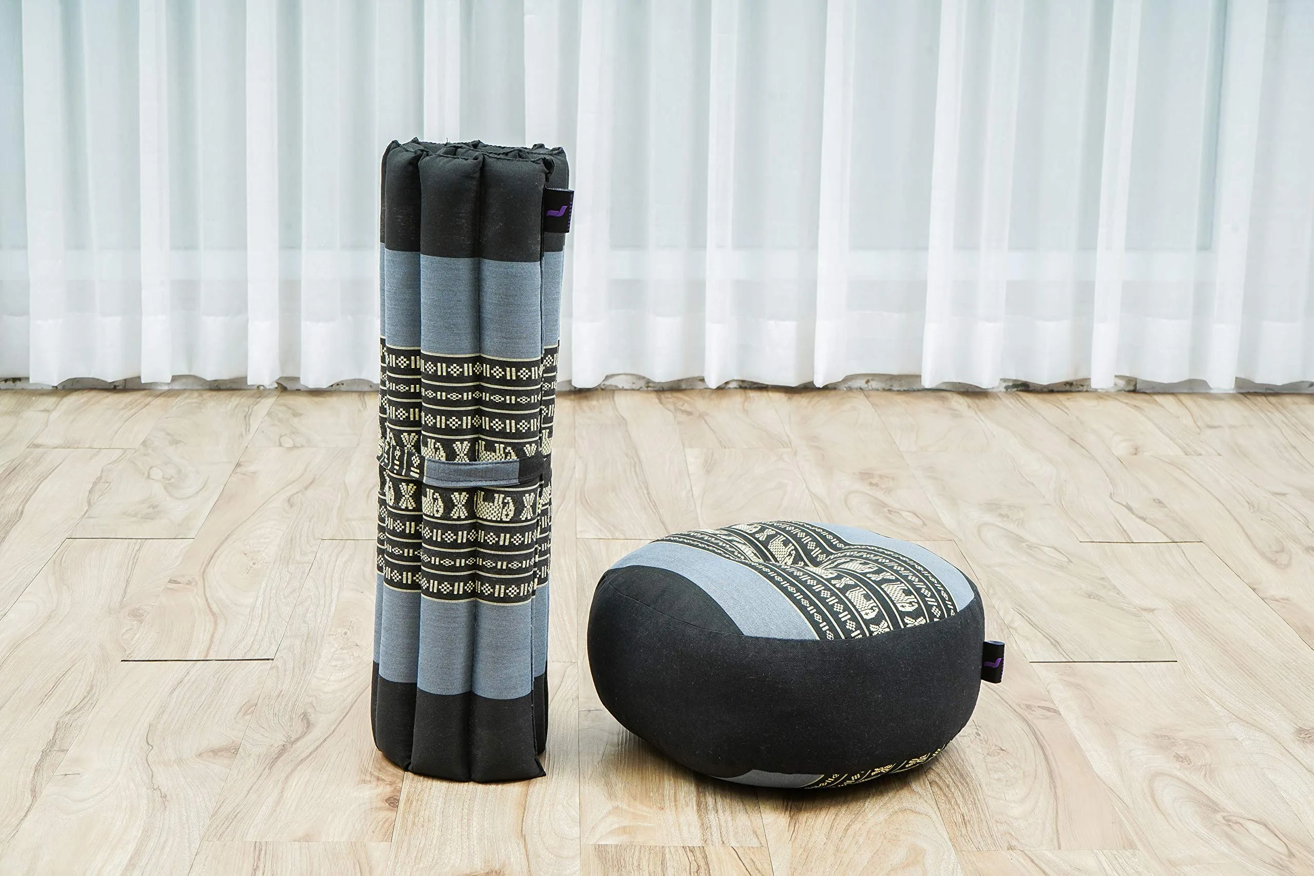 Leewadee Set Meditación Compacto Zafu & Zabuton - Pequeño Cojín Kapok Yoga Zen Zazen foto 6