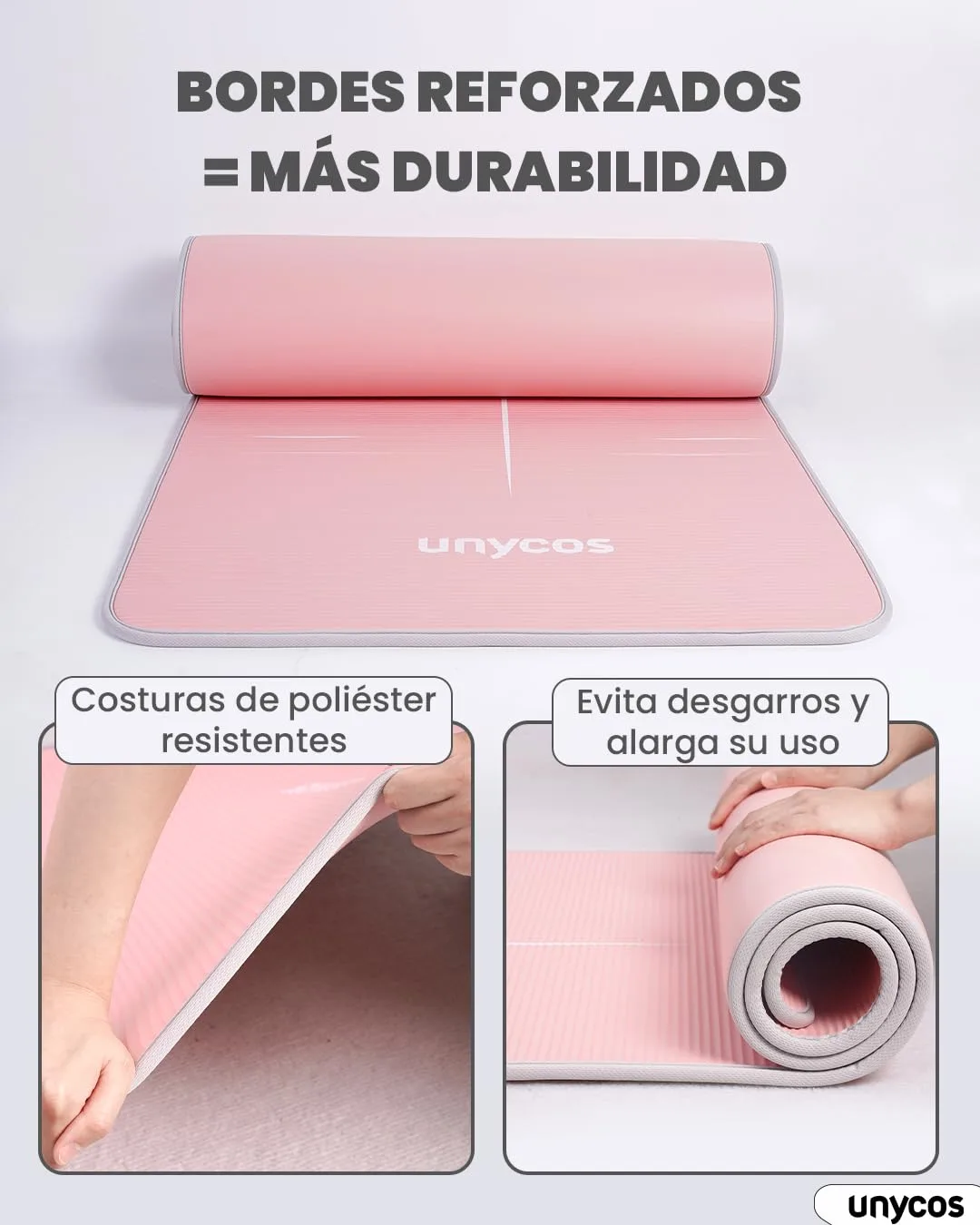 unycos - Esterilla de Yoga NBR con Superficie Antideslizante 183x60 foto 4